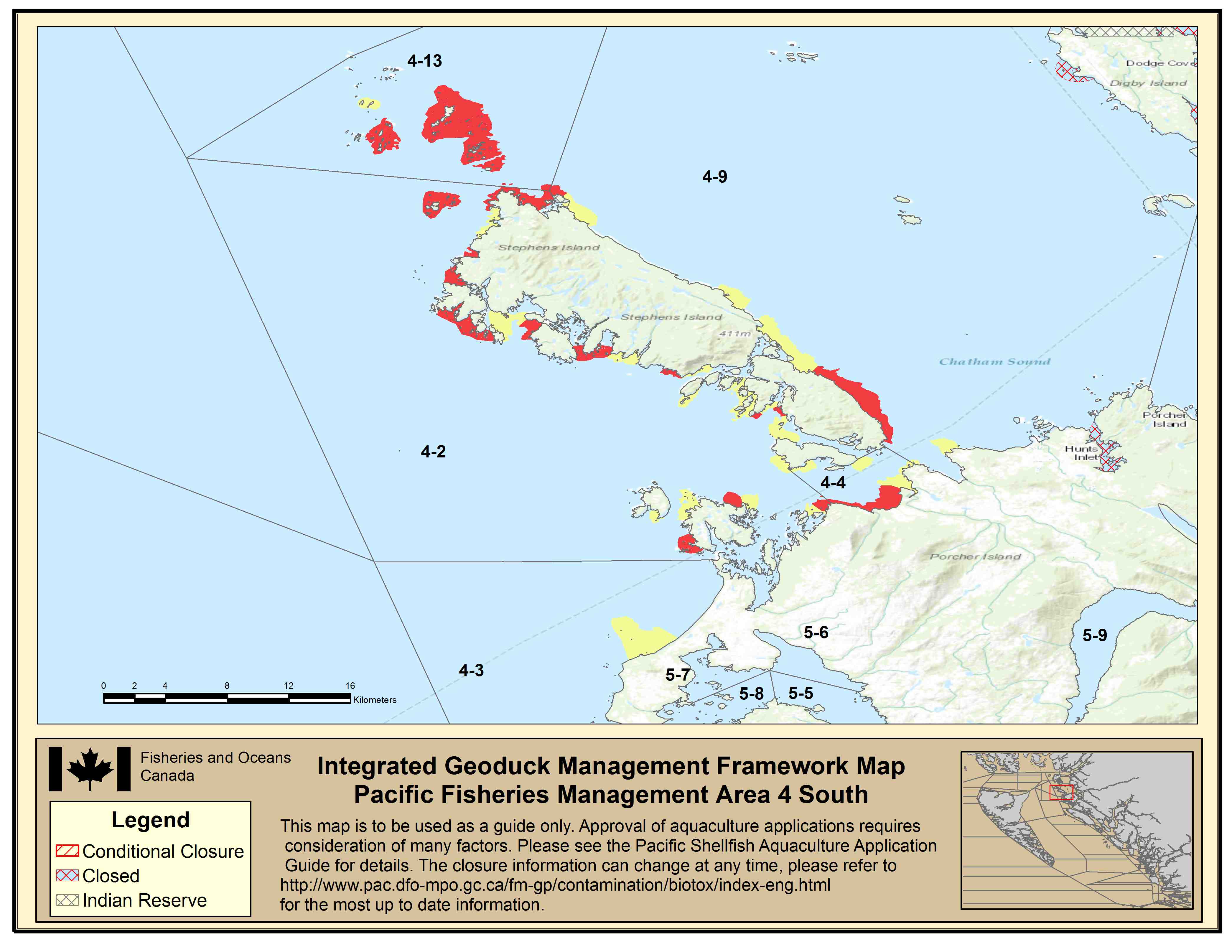 Map: Pacific Region Fisheries Management Area 4