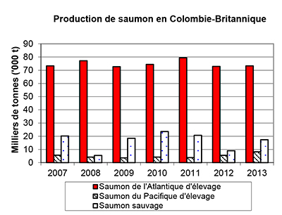 Production de saumon en Colombie-Britannique