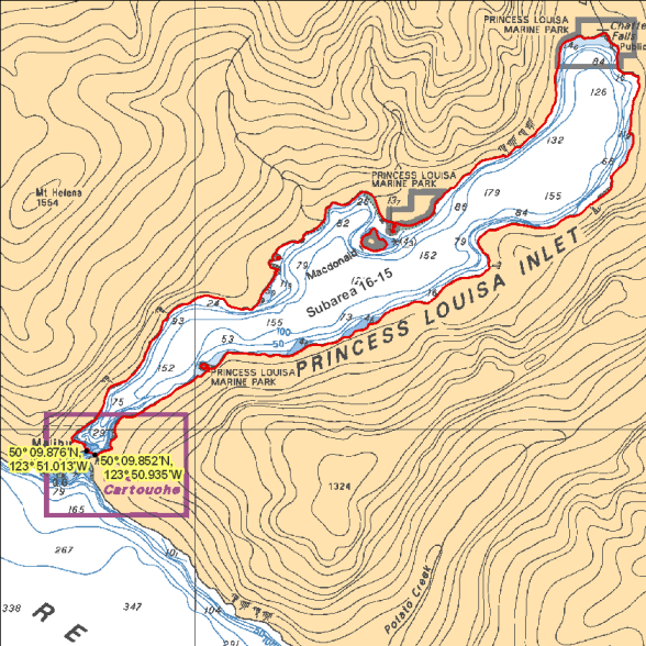 Map - Princess Louisa Inlet