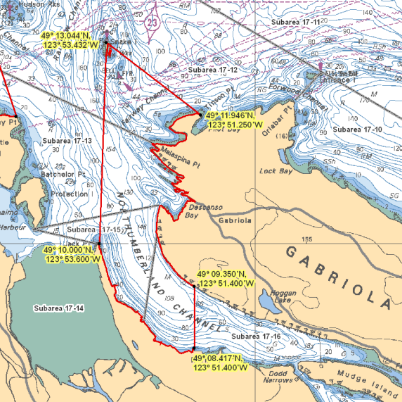 Map - Northumberland Channel