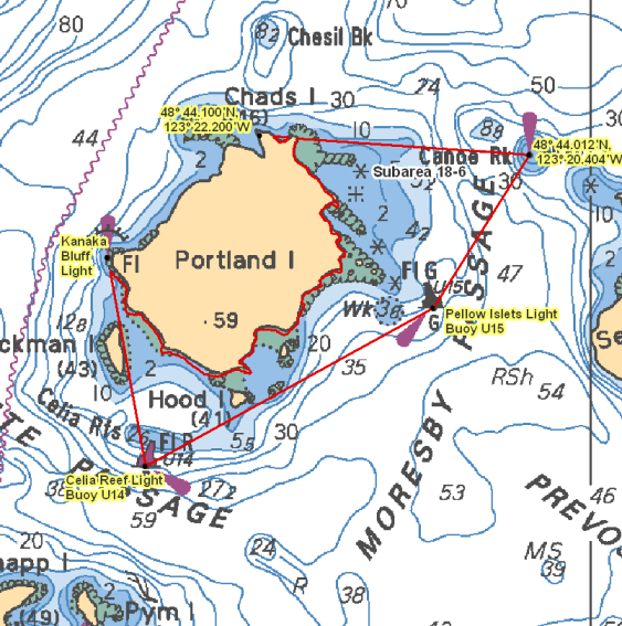 Portland Island | Rockfish Conservation Areas | Fisheries and Oceans 