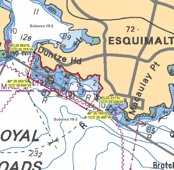 Map - Duntze Head (Royal Roads)
