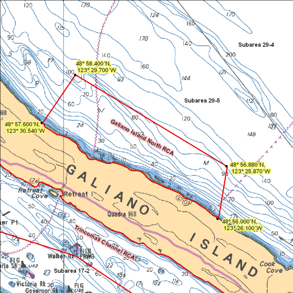 Map - Galiano Island North