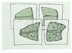 Illustration: Drawing of properly packaged halibut.