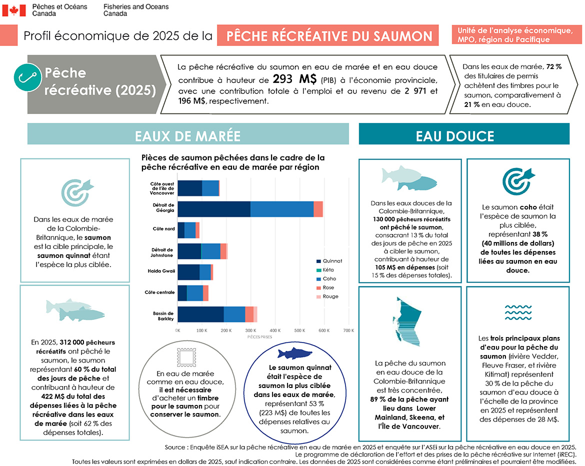 Profil économique de la pêche récréative du saumon en 2025