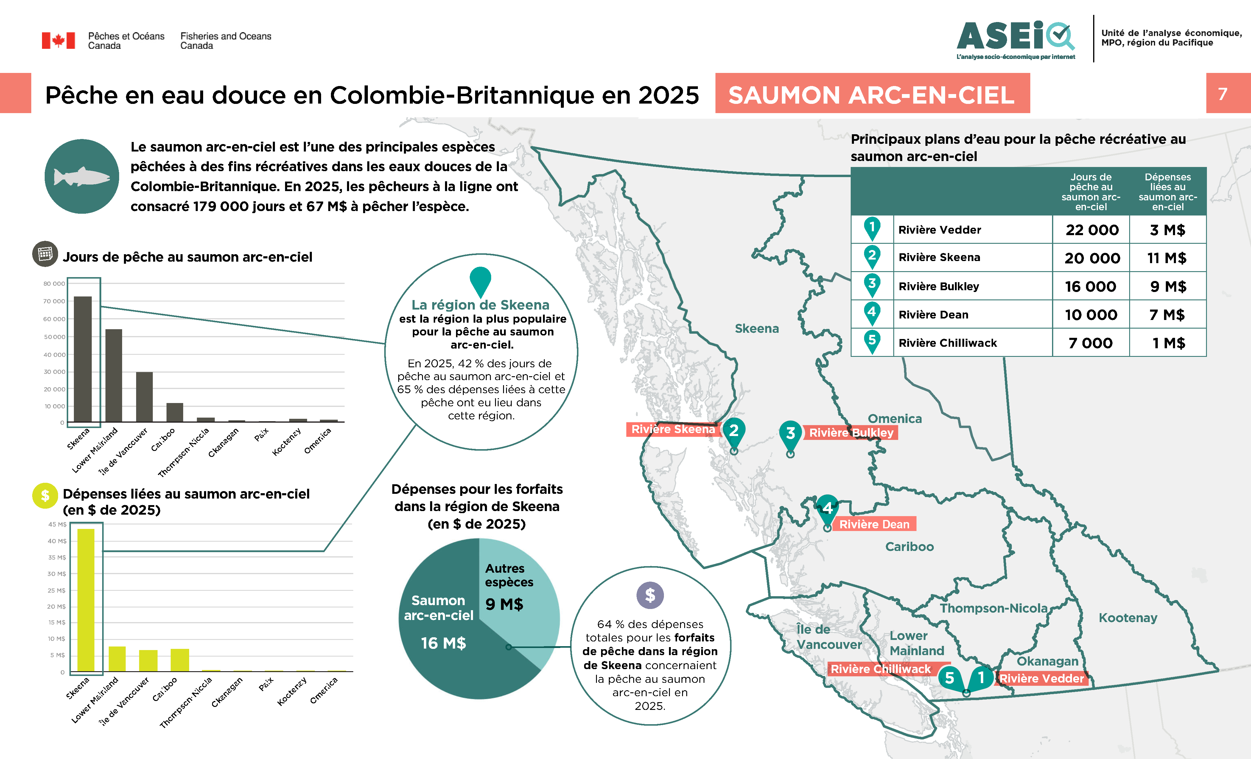 Infographie : Pêche en eau douce en Colombie-Britannique en 2025, saumon arc-en-ciel