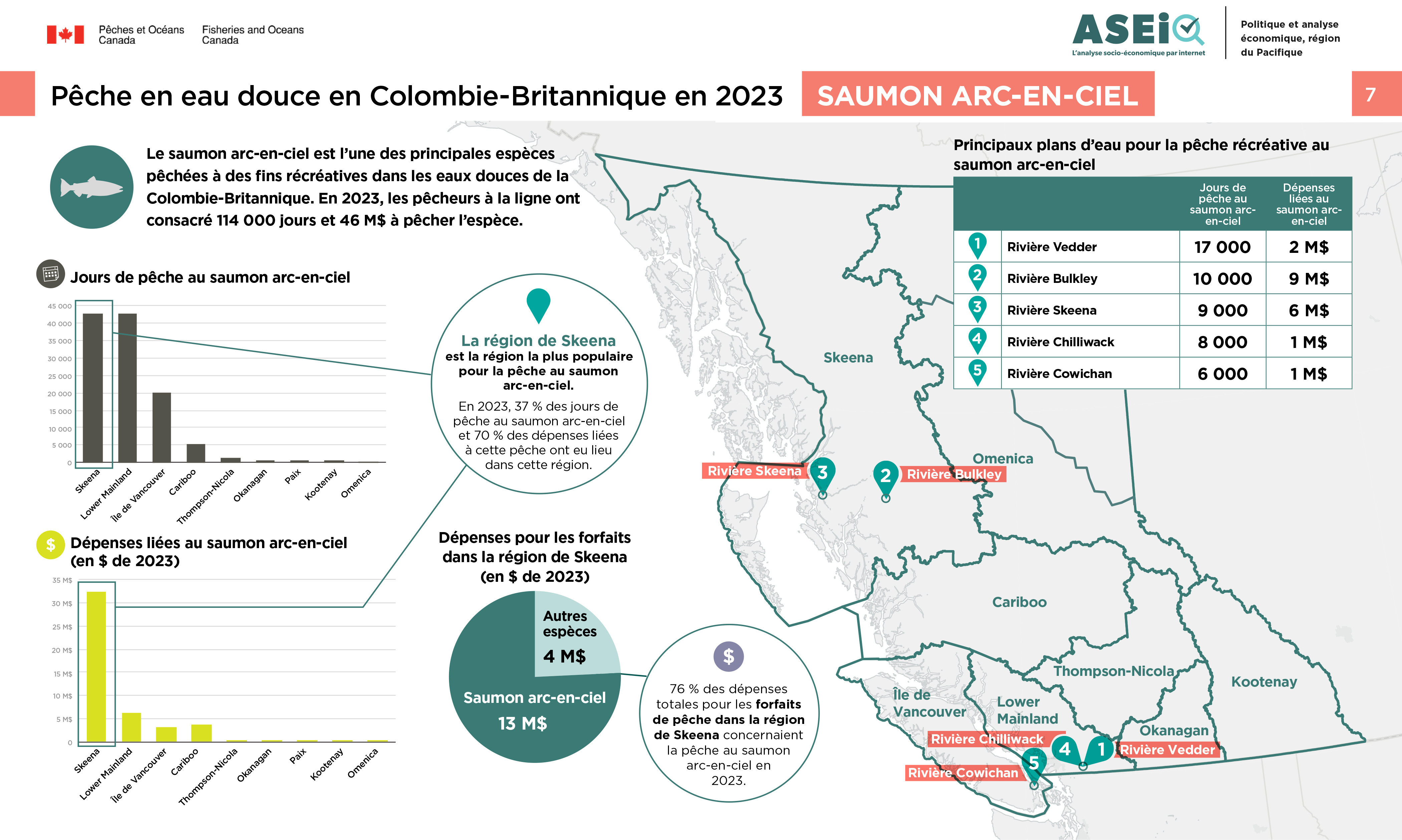 Infographie : Saumon arc-en-ciel de la pêche en eau douce de la C.-B. 