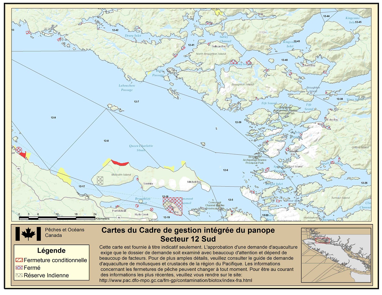 Map: Pacific Region Fisheries Management Area 12 South