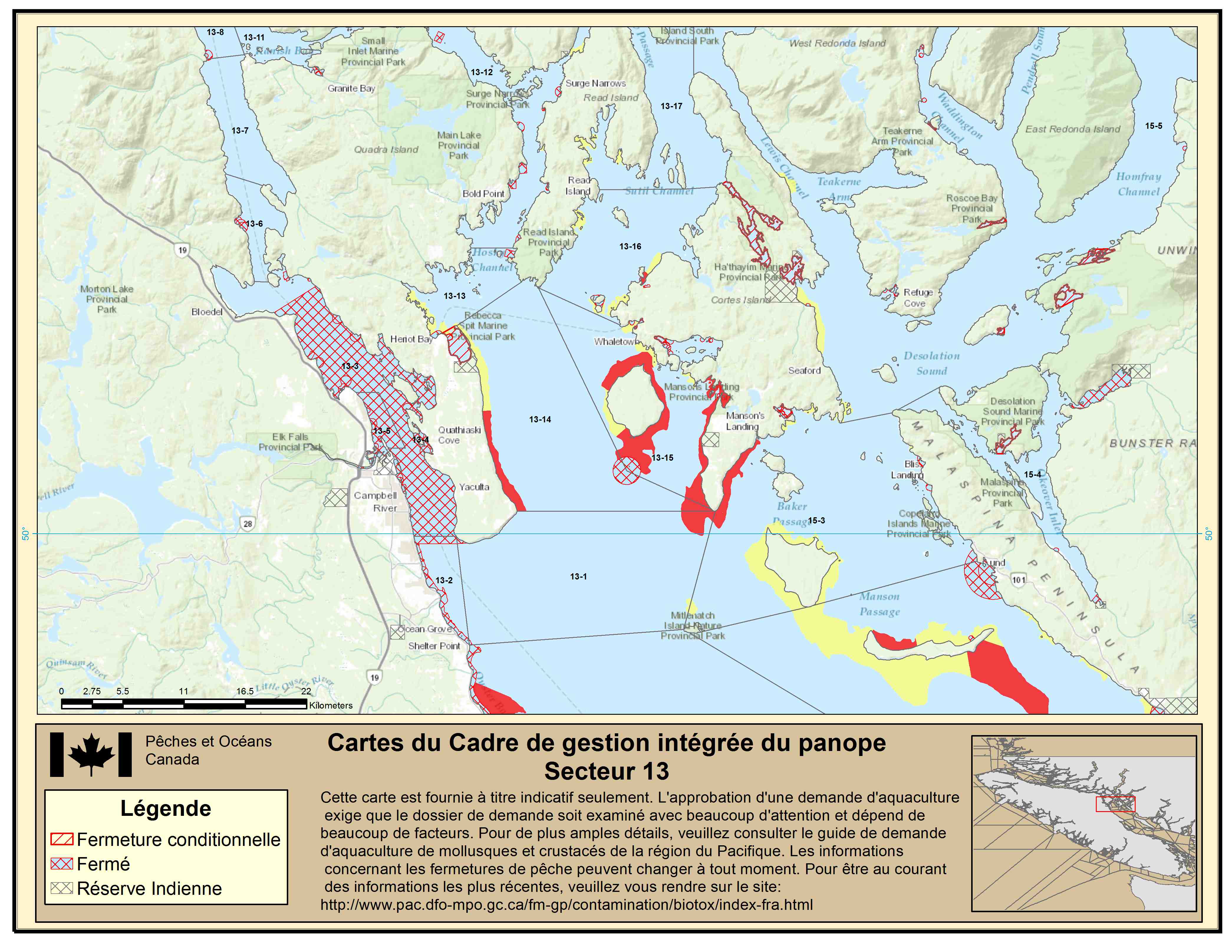 Map: Pacific Region Fisheries Management Area 13