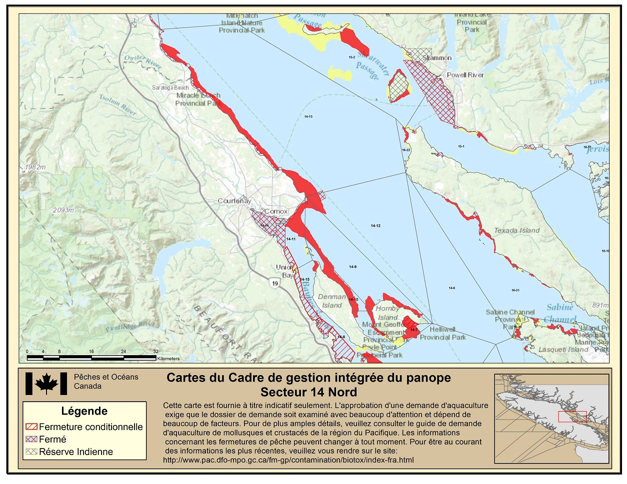 Map: Pacific Region Fisheries Management Area 14 North