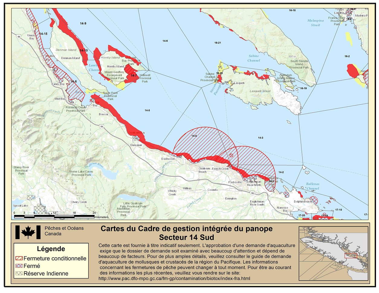 Map: Pacific Region Fisheries Management Area 14 South