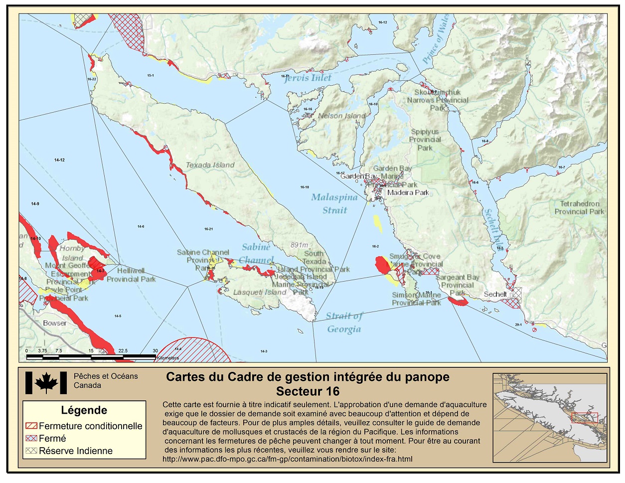 Map: Pacific Region Fisheries Management Area 16
