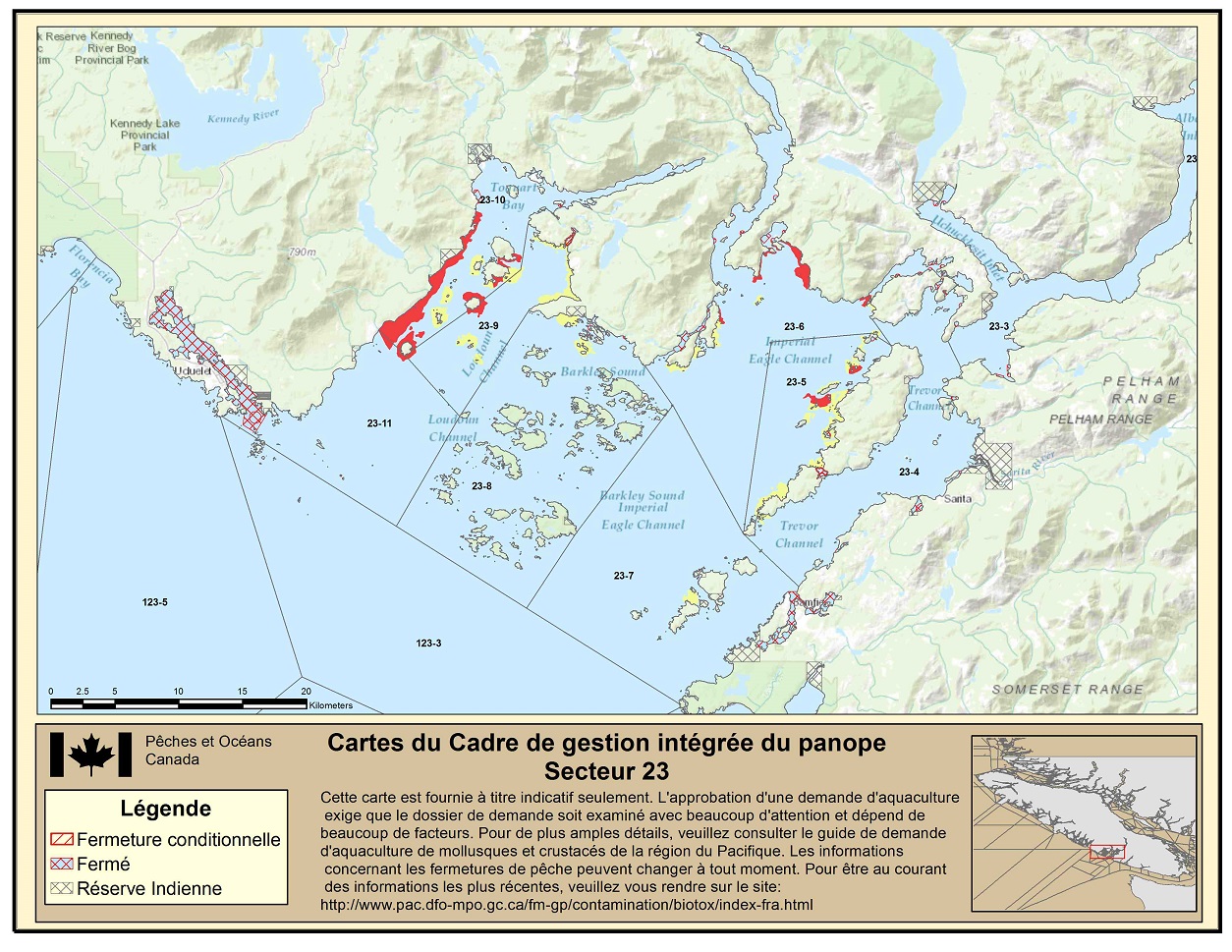 Map: Pacific Region Fisheries Management Area 23