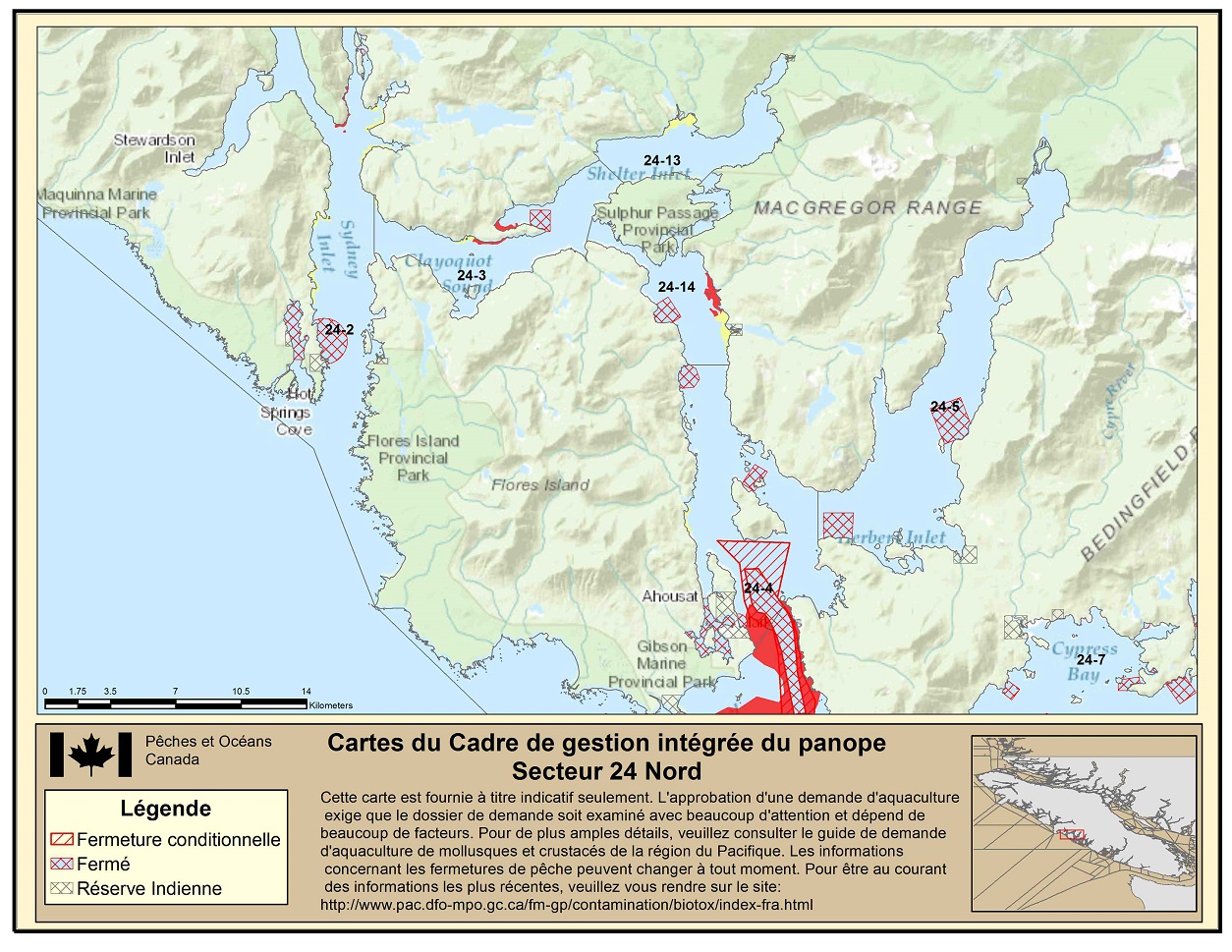 Map: Pacific Region Fisheries Management Area 24 North