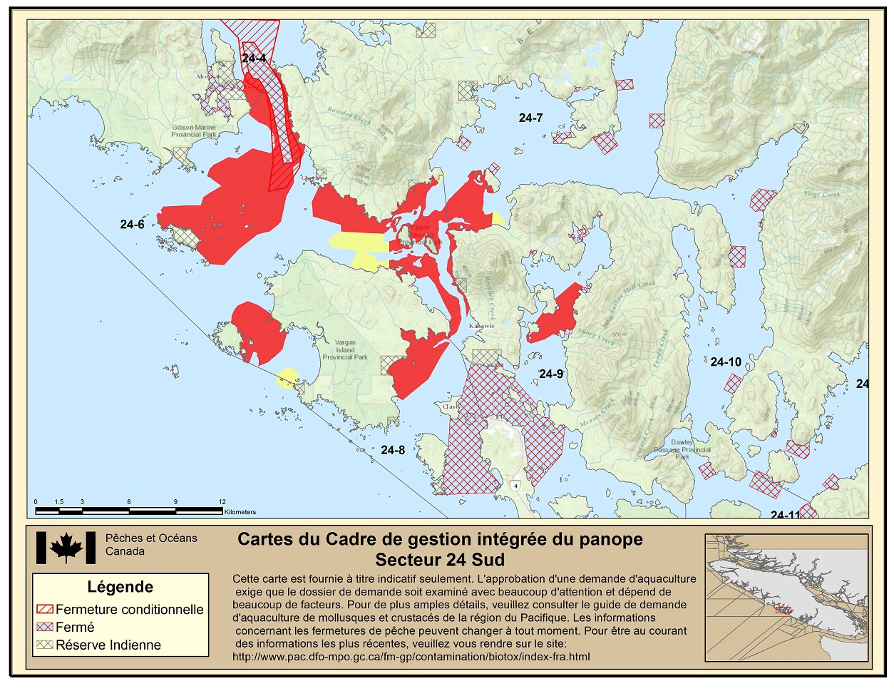 Map: Pacific Region Fisheries Management Area 24 South