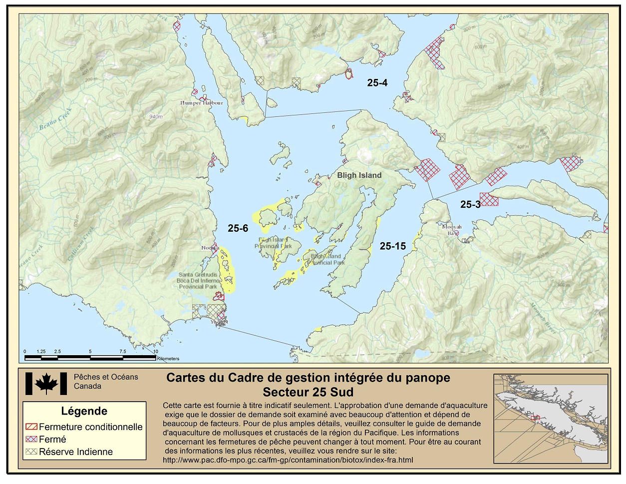 Map: Pacific Region Fisheries Management Area 25 South