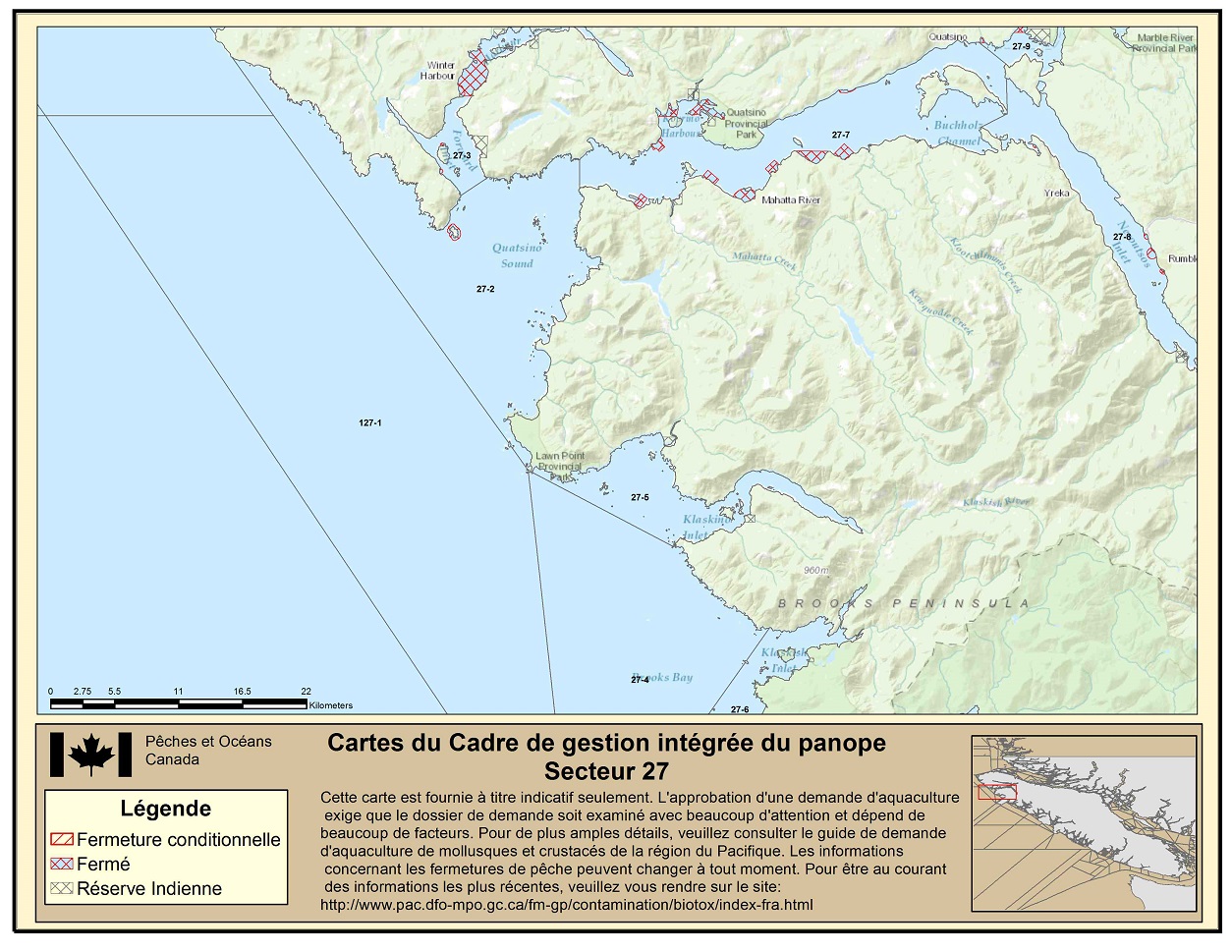 Map: Pacific Region Fisheries Management Area 27
