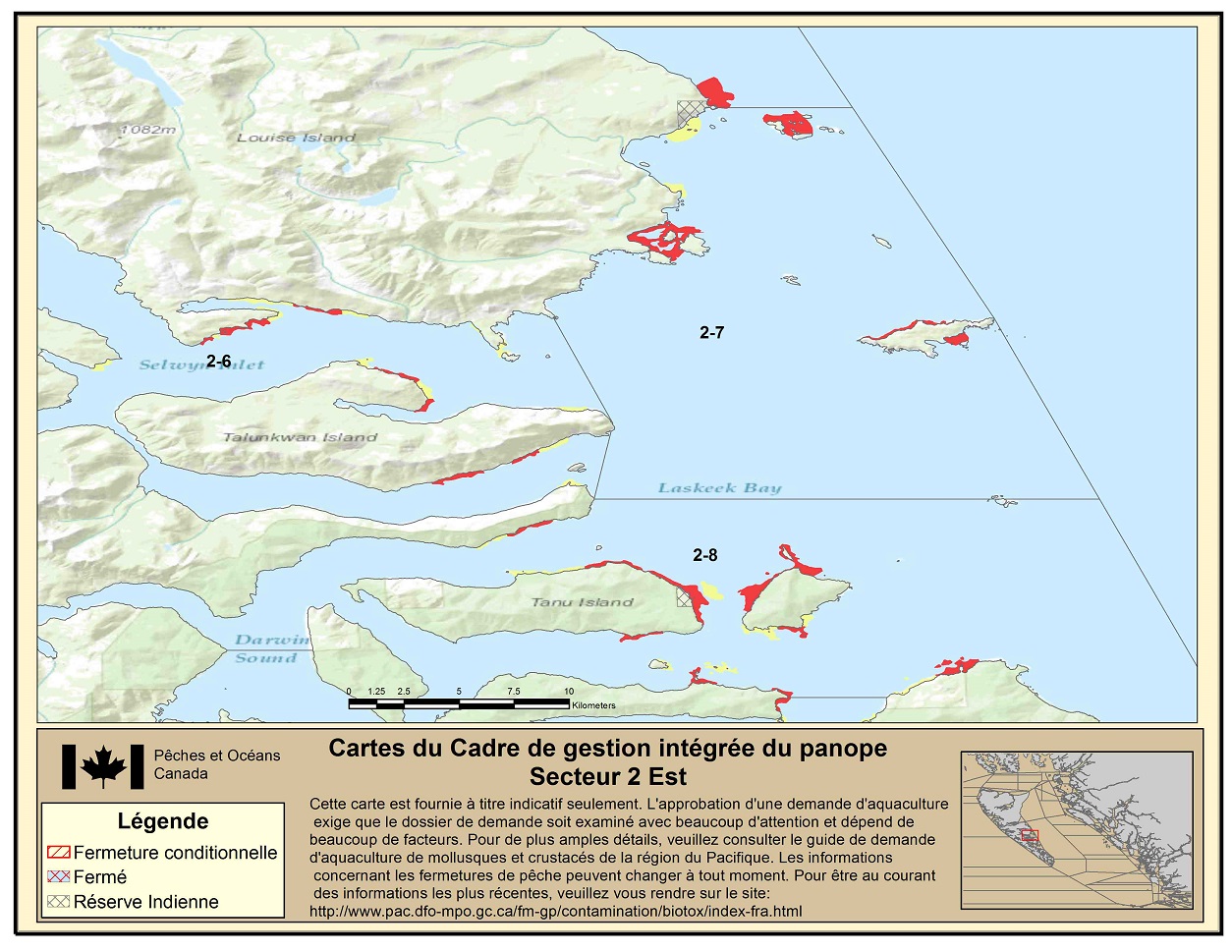 Map: Pacific Region Fisheries Management Area 2 East 1
