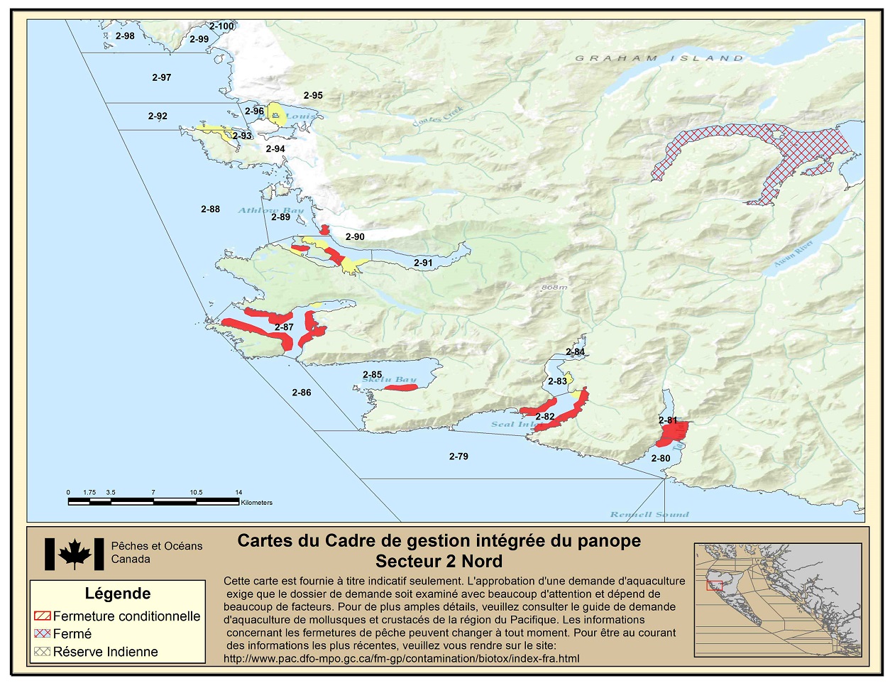 Map: Pacific Region Fisheries Management Area 2 North