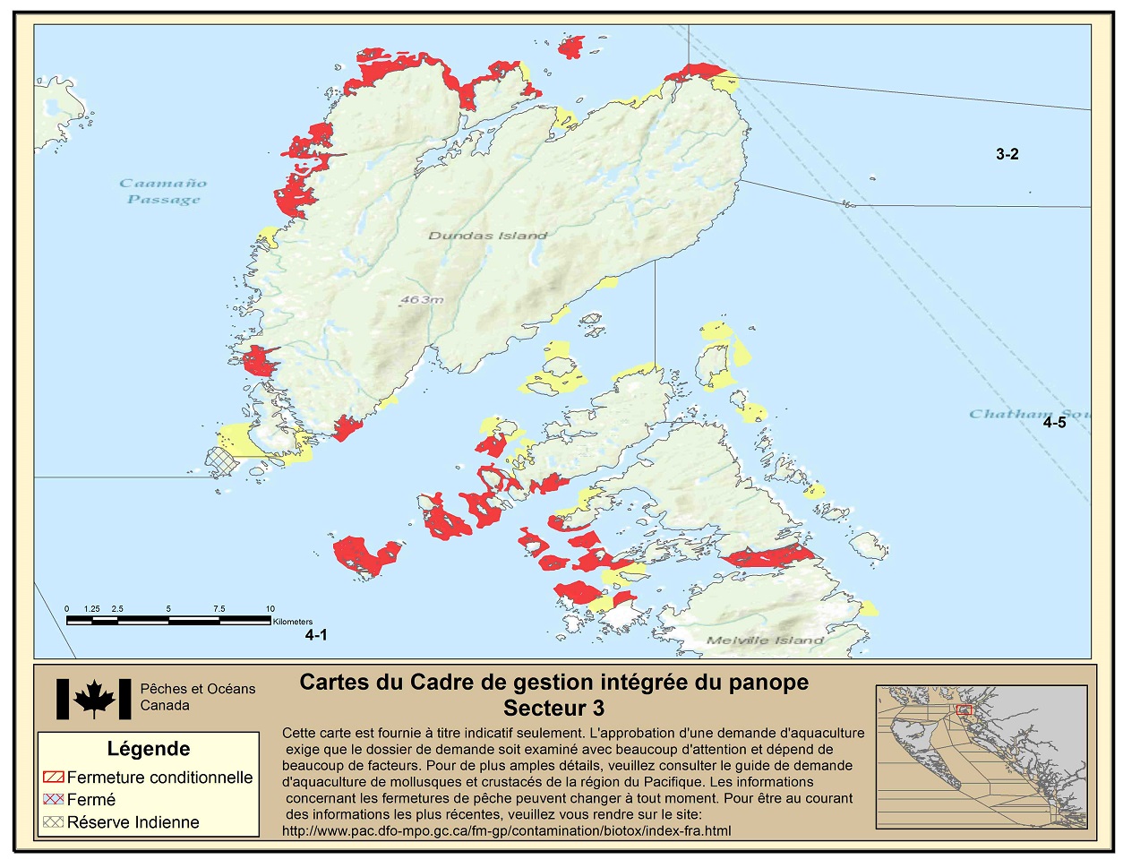Map: Pacific Region Fisheries Management Area 3