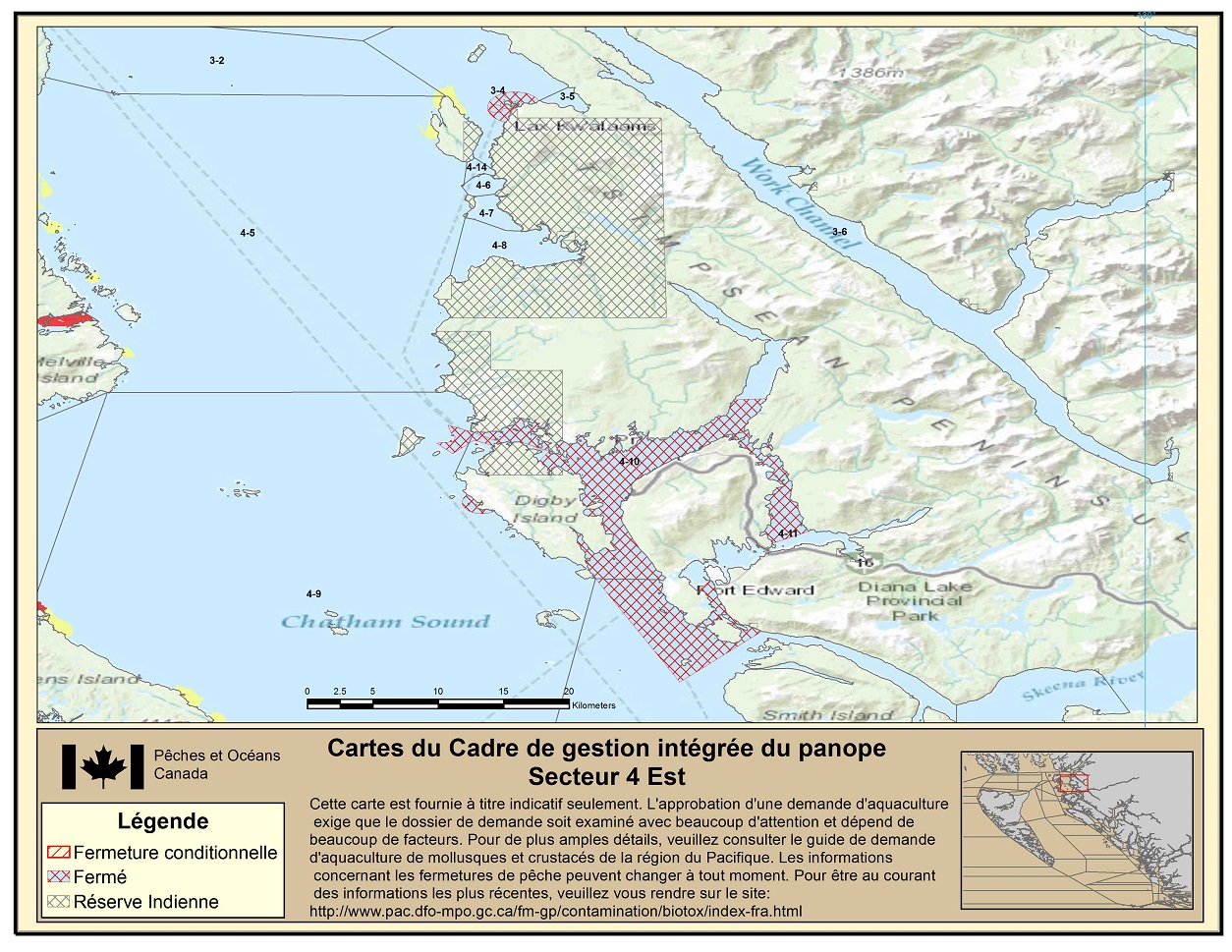 Map: Pacific Region Fisheries Management Area 4 East