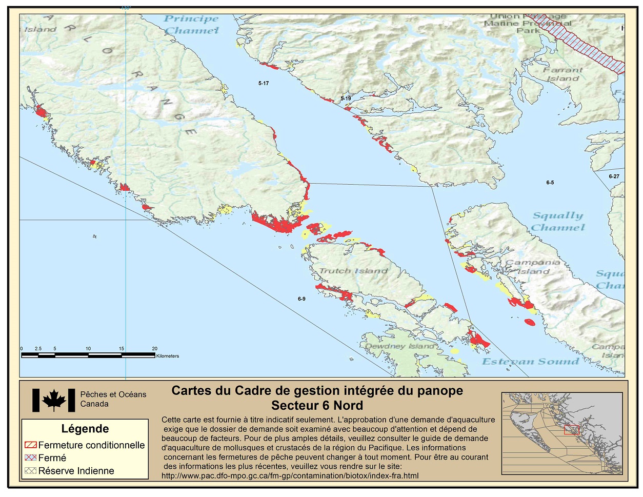 Map: Pacific Region Fisheries Management Area 6 North