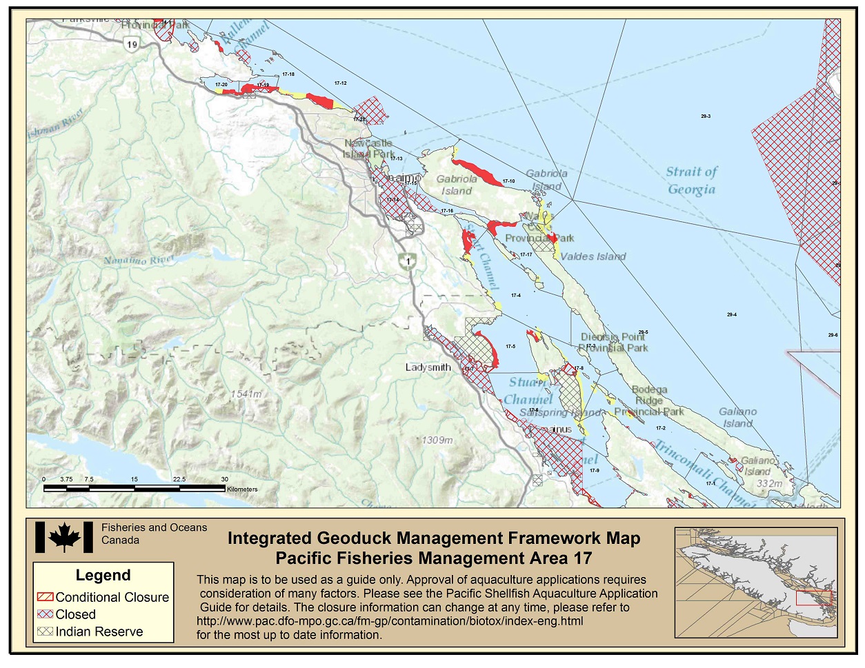 Map: Pacific Region Fisheries Management Area 17