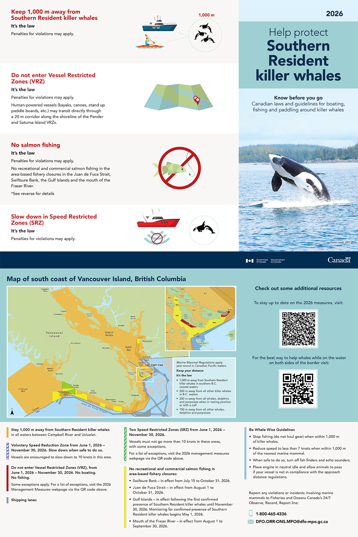 Brochure: Help protect Southern Resident killer whales — Know before you go