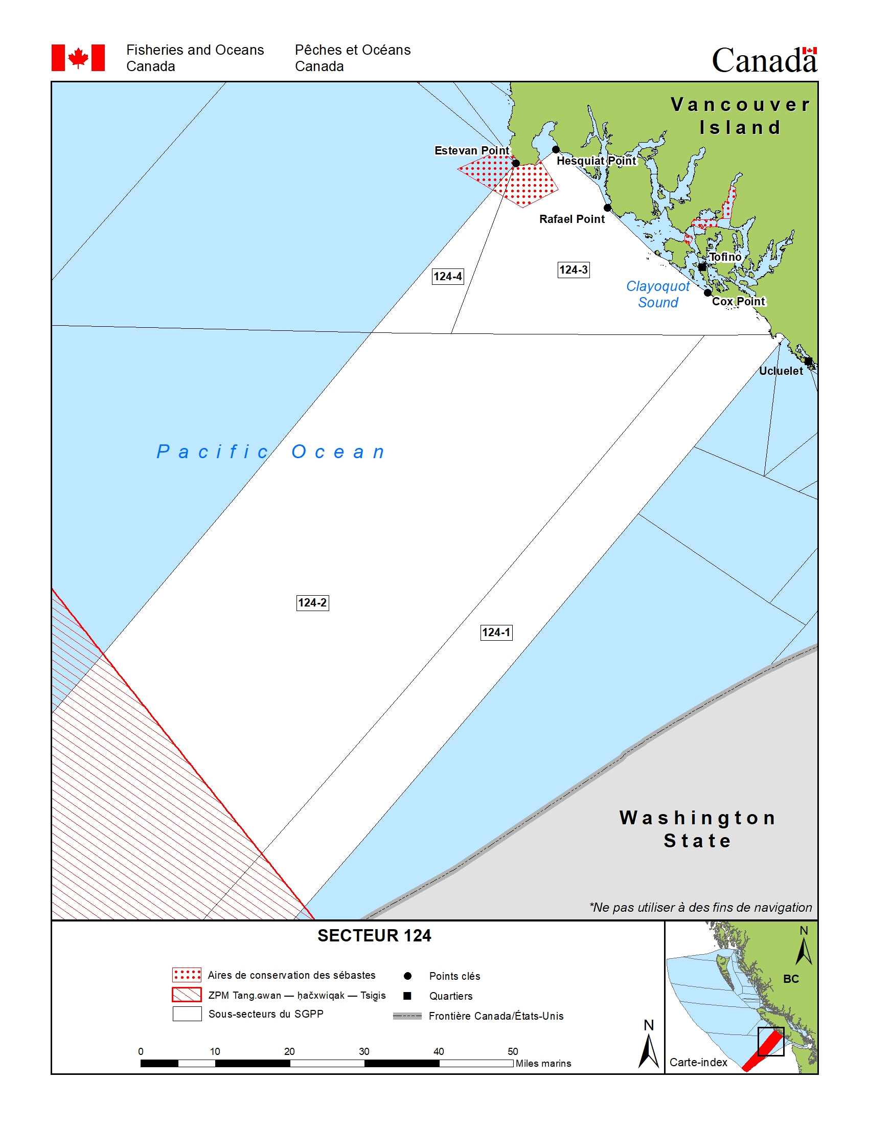 Carte: Secteur de gestion des pêches 124