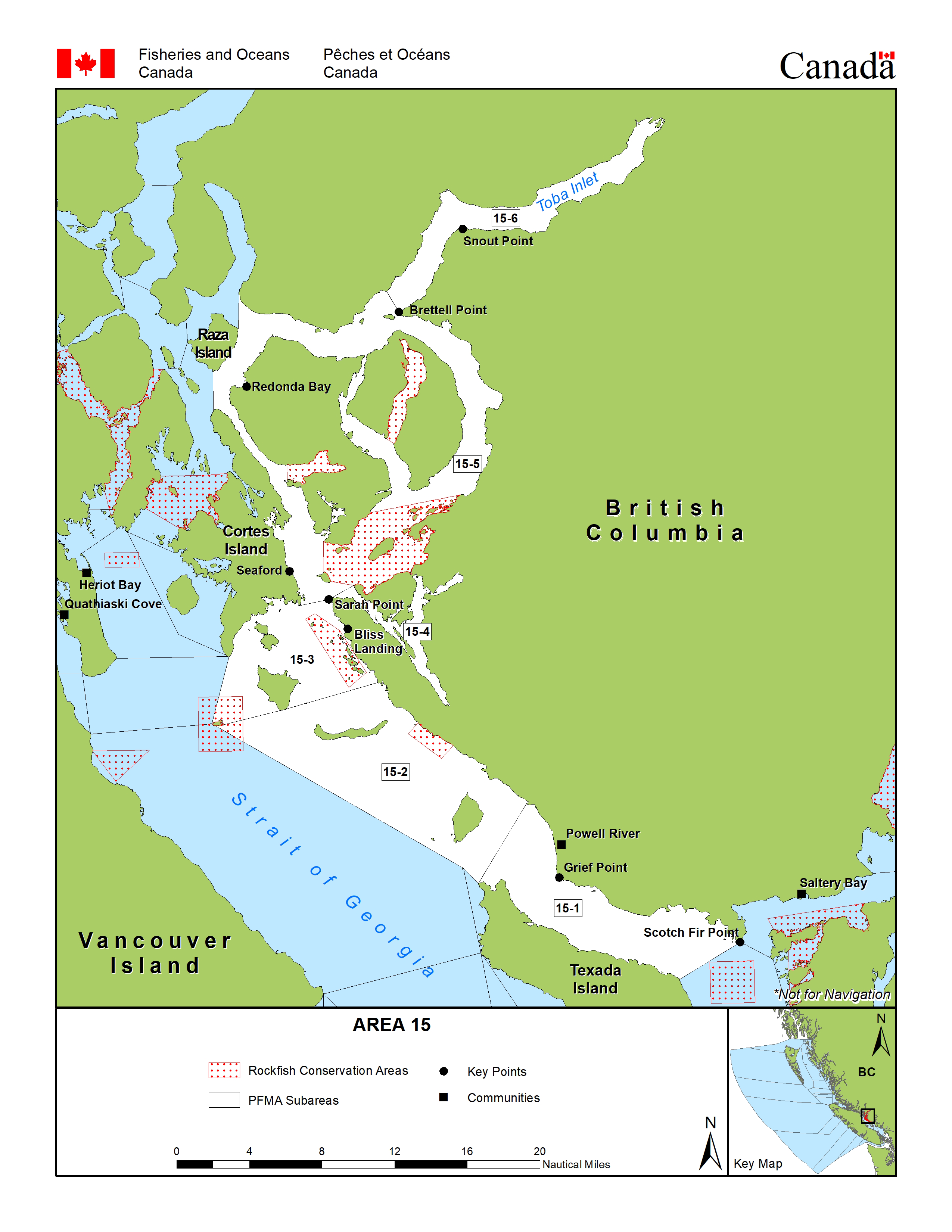 BC tidal area 15 - Powell River, Texada Island: Recreational