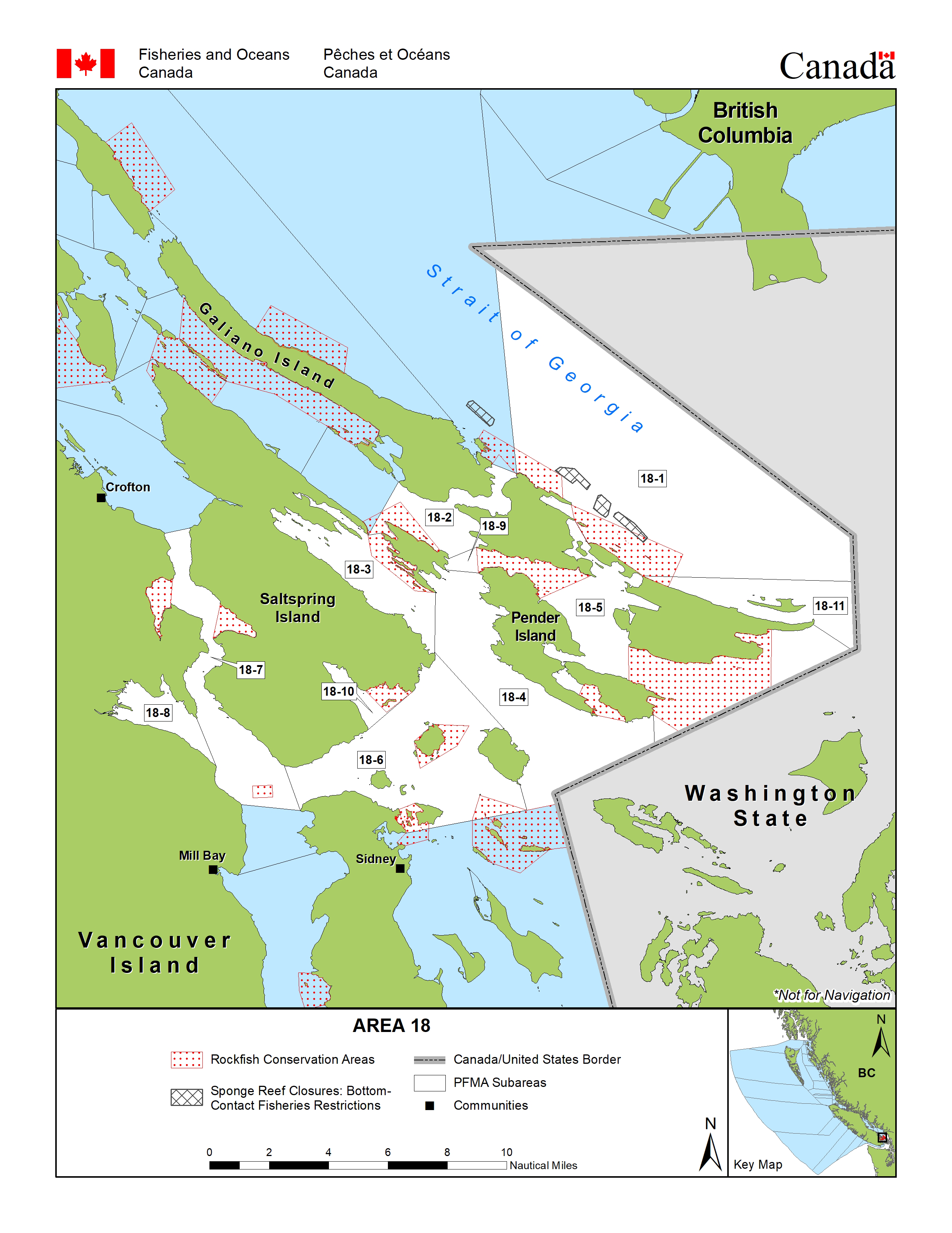 Nautical Chart Gulf Islands Bc