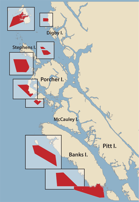 Map: Rockfish conservation areas - Areas 6 to 10, 106 to 110