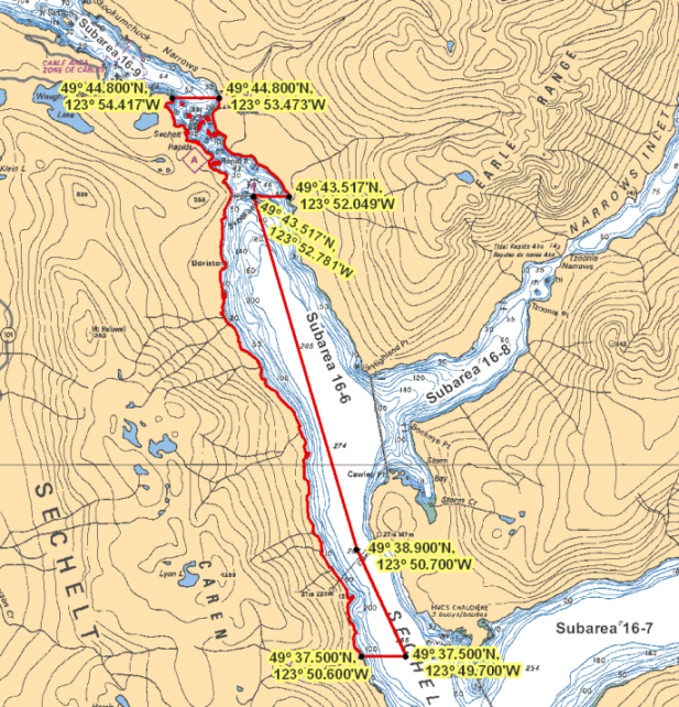 Map - Skookumchuck Narrows