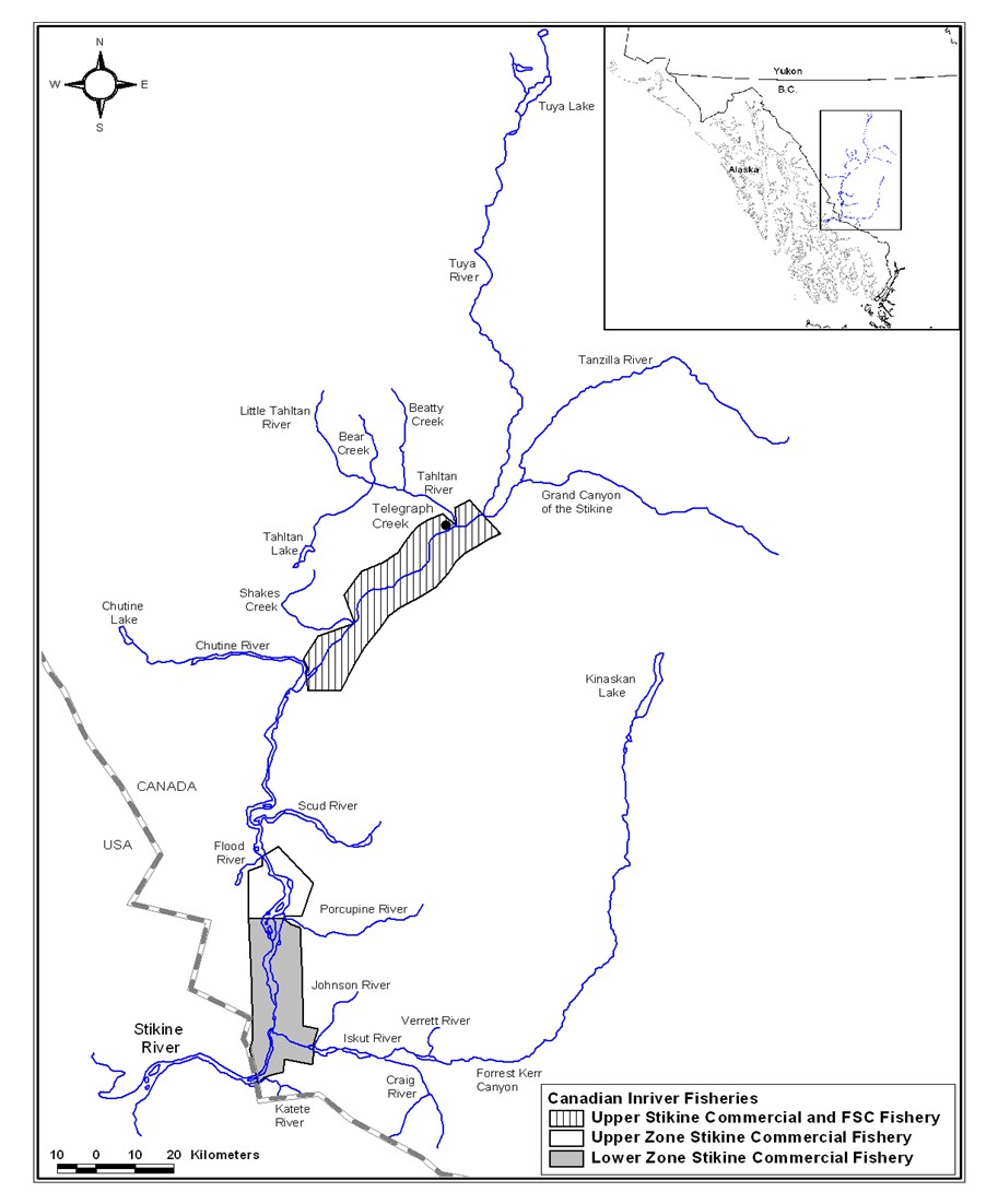 Map of the Stikine river
