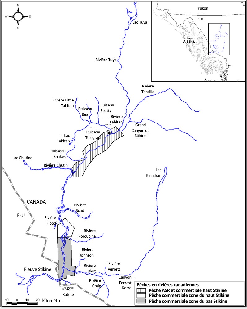 Carte de la rivière Stikine