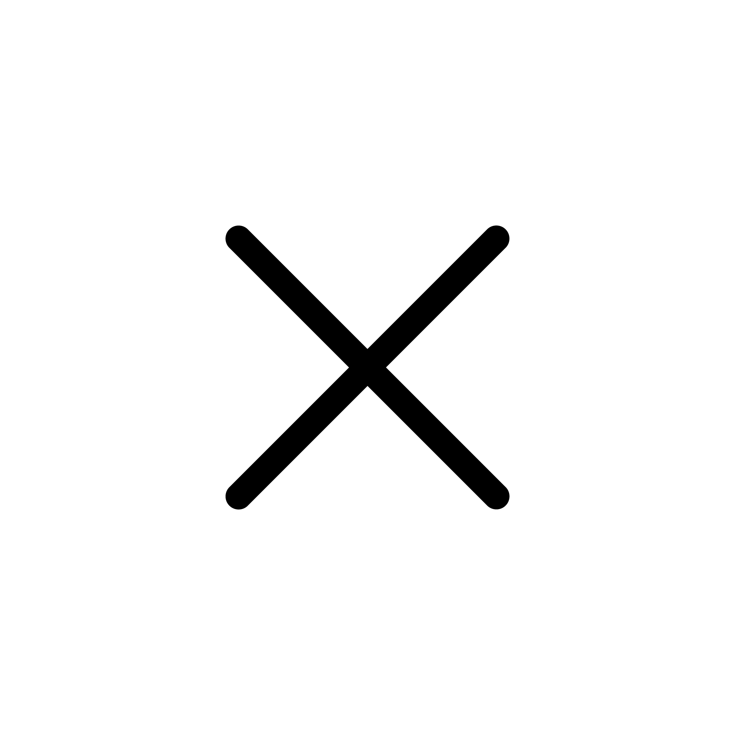close button: an X