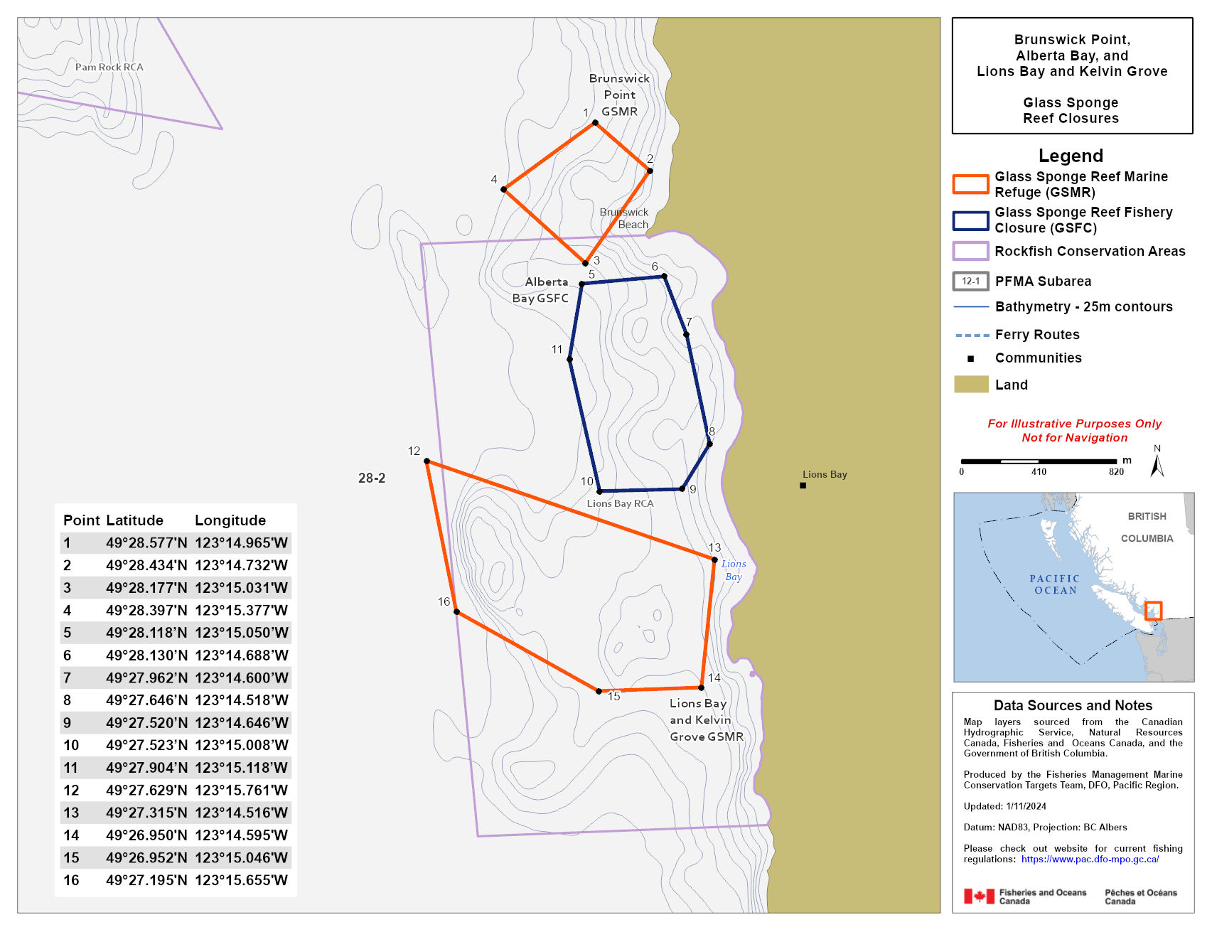 Map — Alberta Bay Fishery Closure