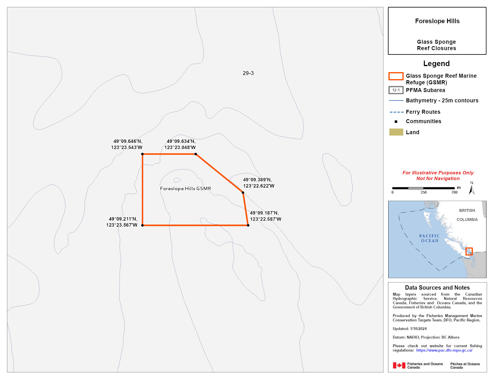 Map — Foreslope Hills Marine Refuge