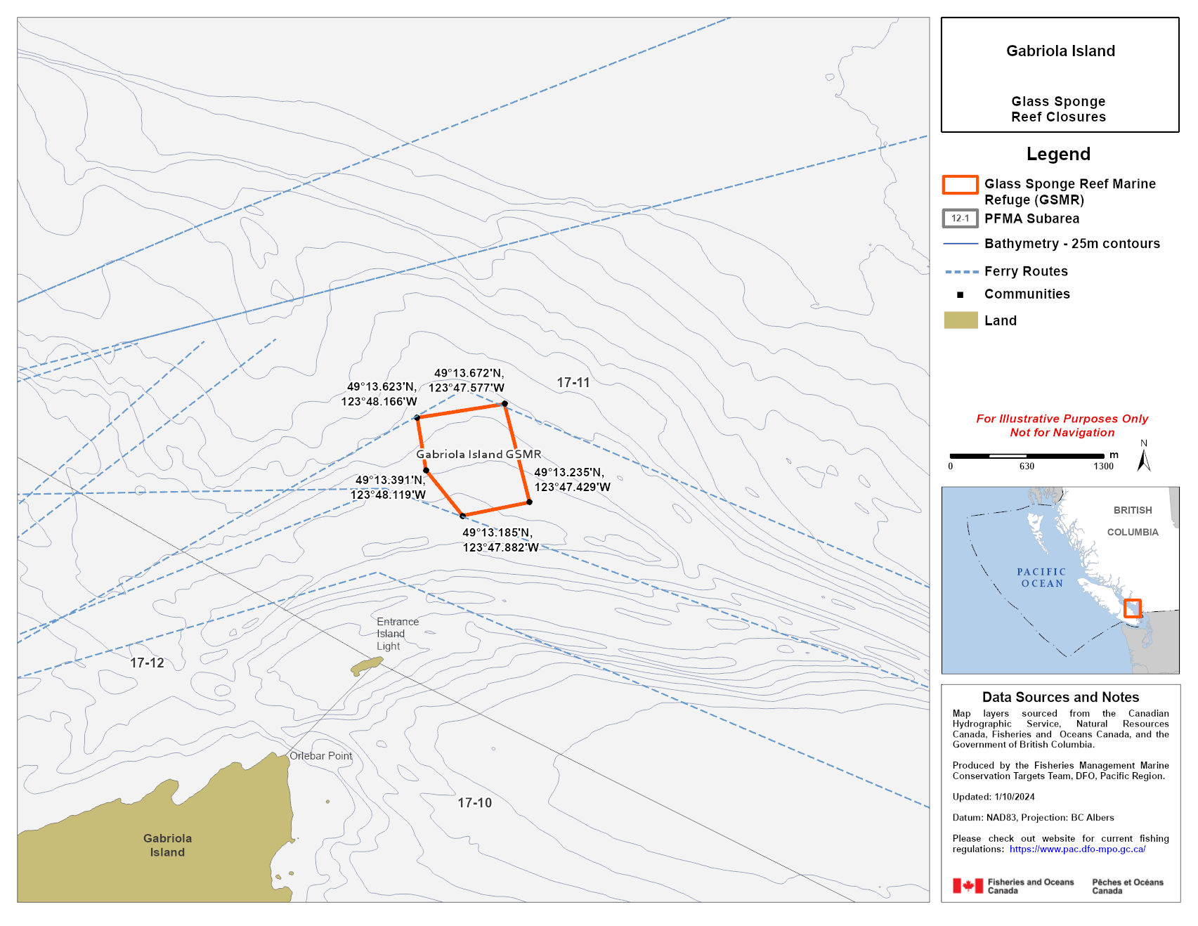 Map — Gabriola Island Marine Refuge