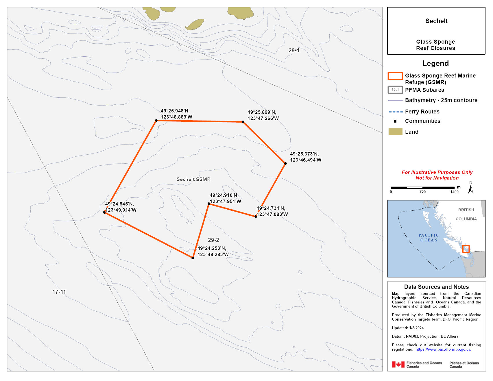 Map — Sechelt Marine Refuge