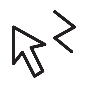 bouton « select-line » : une flèche blanche à gauche d'une ligne en pointillés