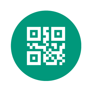 partager le bouton QR : l'icône d'un code QR