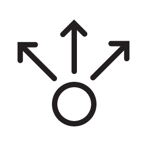 bouton outil-partage : un cercle surmonté de trois flèches pointant vers le haut