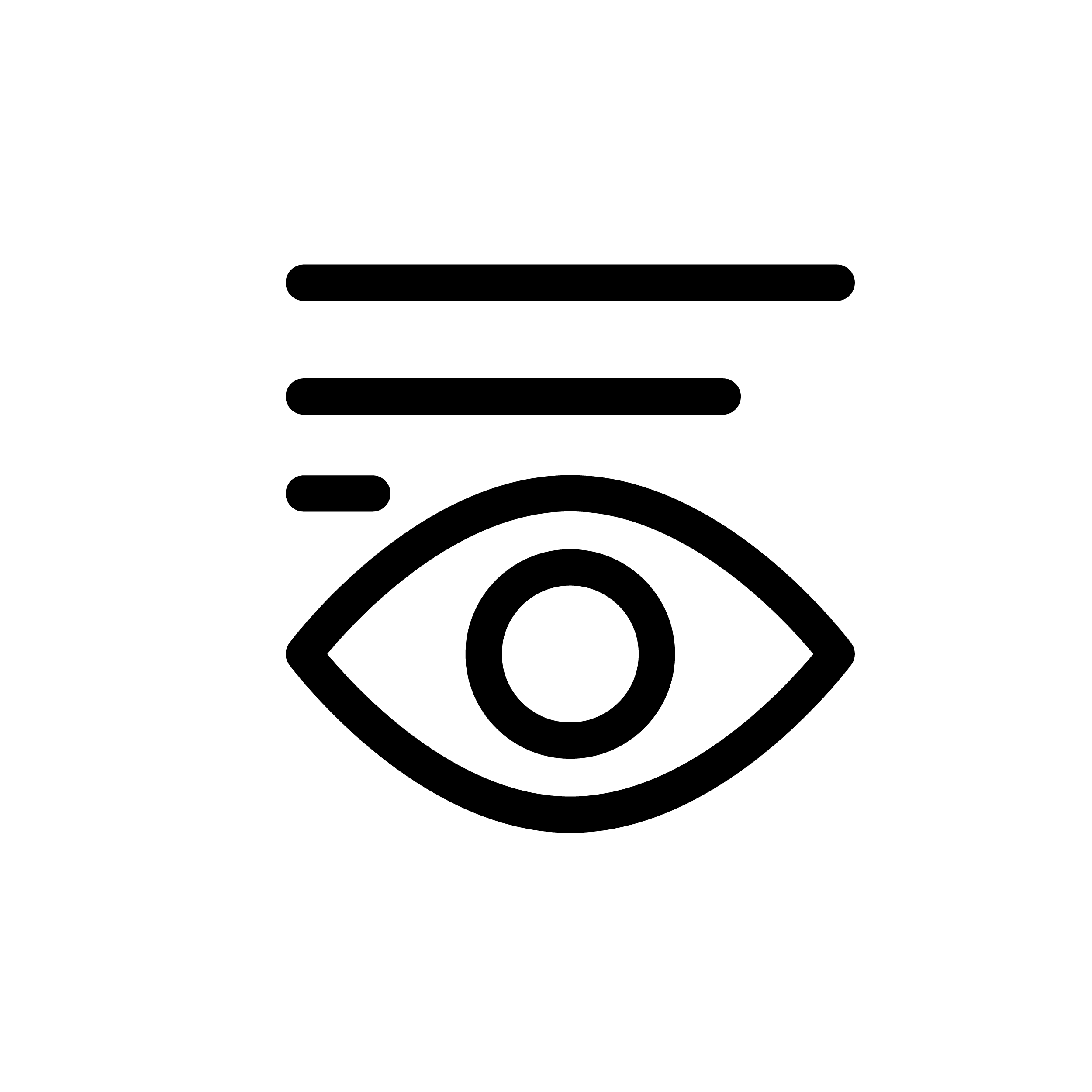 bouton pour afficher ou masquer les colonnes : un œil sous 3 lignes